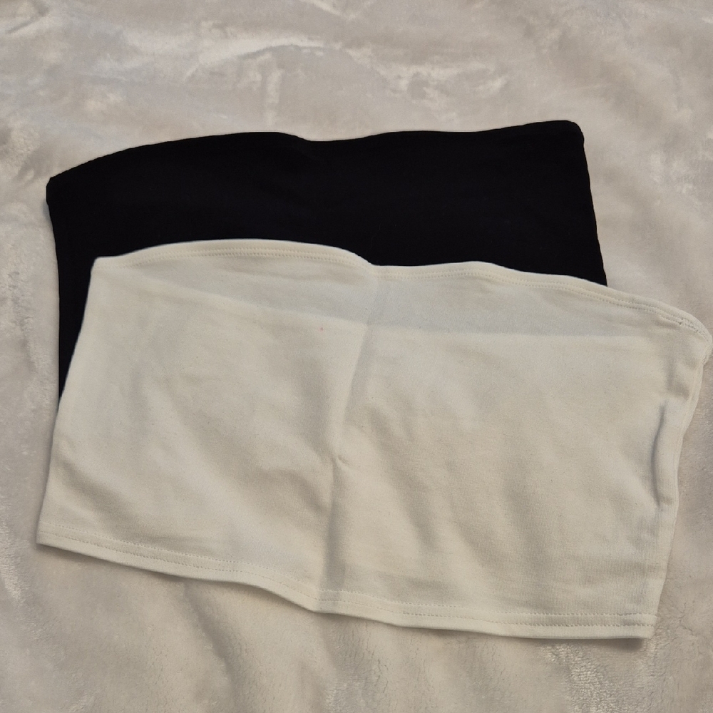 Aritzia TNA Black and White Tube Tops M